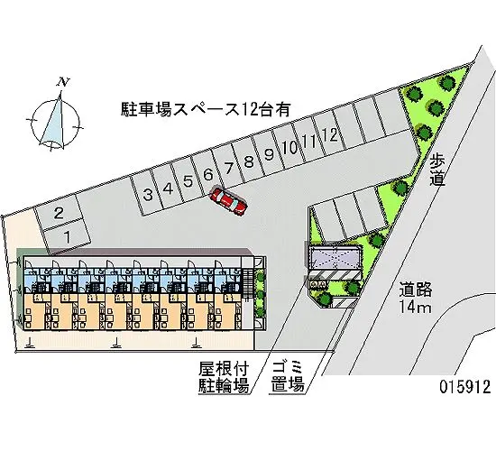 ★手数料０円★札幌市清田区北野六条４丁目　月極駐車場（LP）